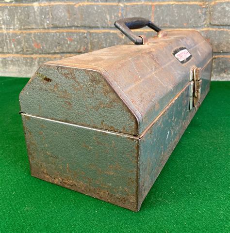 craftsman 20 steel hip roof box|Vintage Craftsman 65161 Tombstone Hip Roof Metal Tool Box .